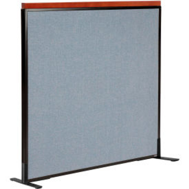 Global Industrial Interion® Deluxe Freestanding Office Partition Panel 48-1/4""W x 43-1/2""H Blue p/n 694851FBL