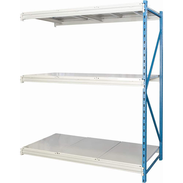 Hallowell HBR7224123-3A-S Storage Racks; Rack Type: Bulk Rack Add-On ; Overall Width (Inch): 72 ; Overall Height (Inch): 123 ; Overall Depth (Inch): 24 ; Material: Steel ; Color: Light Gray; Marine Blue