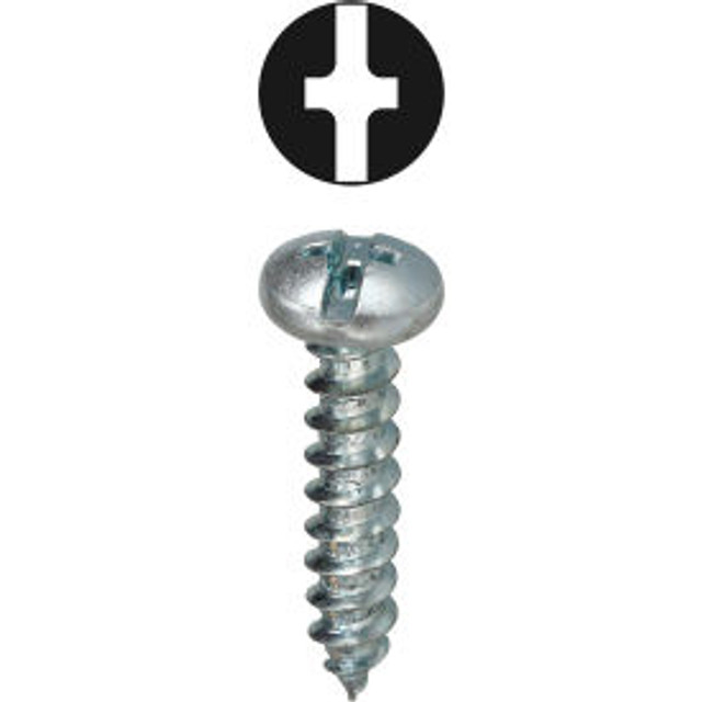 L.H. DOTTIE COMPANY L.H.Dottie® Sheet Metal Screw Combo Pan Head Carbon Steel #8 x 3/4"" 100 Pack p/n 2WS834