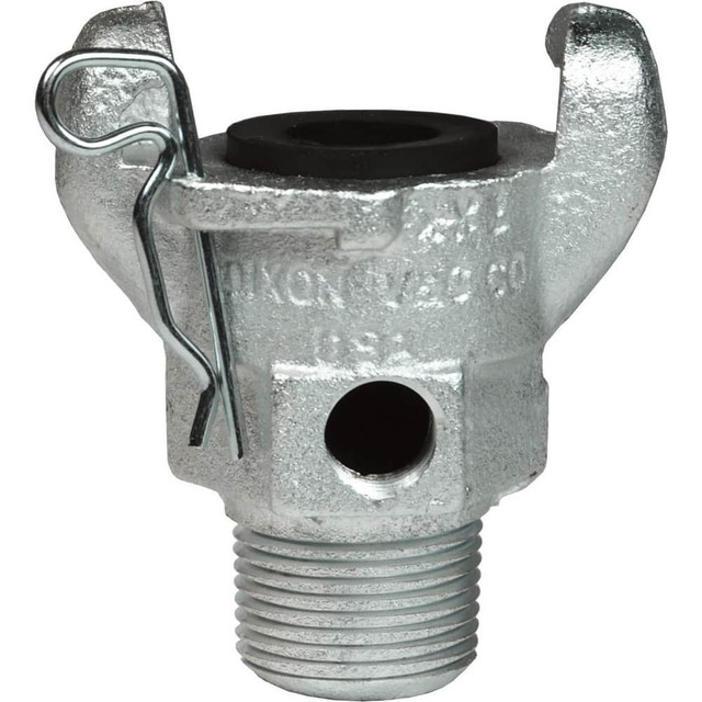 Dixon Valve & Coupling AM7T Universal Hose Couplings; Type: Male Ends with Gauge Port ; Material: Plated Iron ; Thread Size: 3/4 ; Thread Standard: NPT ; Connection Type: Threaded ; Maximum Pressure: 150psi