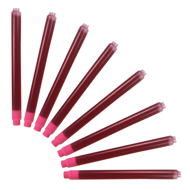 YAFA A PEN COMPANY G376PK Monteverde Magnum-Size Fountain Pen Ink Cartridge Refills, Pink, Pack Of 8 Refills YAFA A PEN COMPANY G376PK Monteverde Magnum-Size Fountain Pen Ink Cartridge Refills, Pink, Pack Of 8 Refills