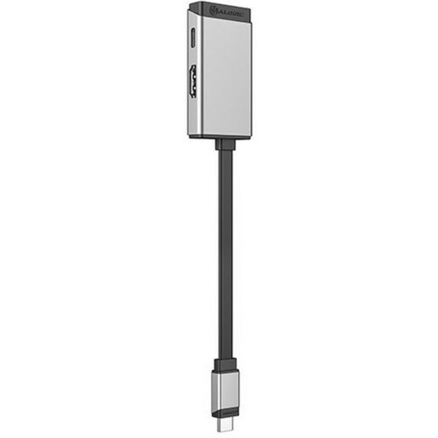 ALOGIC USA ULCHDPD-SGR Alogic MagForce DUO Charge 2-IN-1 Adapter - 1 x USB Type C - Male - 1 x HDMI 2.0 Digital Audio/Video - Female, 1 x USB Type C - Female - 3840 x 2160 Supported