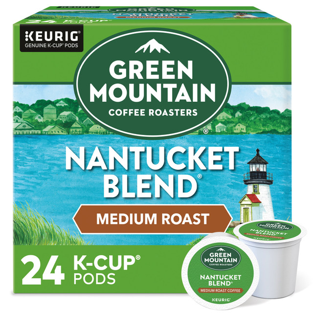 GREEN MOUNTAIN COFFEE ROASTERS, INC. 6663 Green Mountain Coffee Single-Serve Coffee K-Cup Pods, Nantucket Blend, Carton Of 24