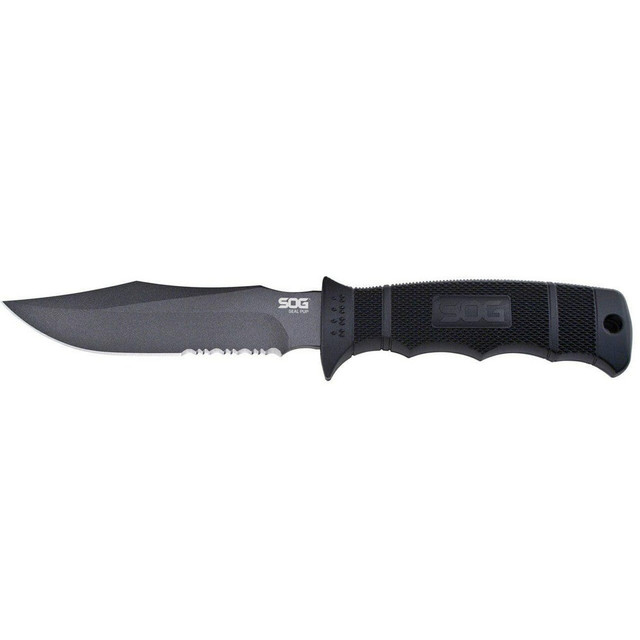 SOG Specialty Knives M37N-CP 4-3/4" Long Blade, Powder-Coated Stainless Steel, Serrated, Survival Knife