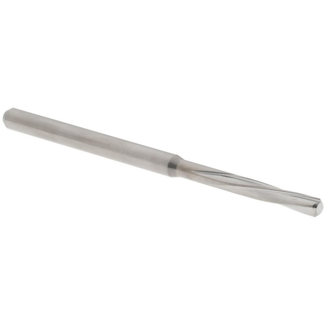 Hertel MR34-0917.438 Chucking Reamer: 2.33 mm Dia, 50 mm OAL, 11 mm Flute Length, Spiral Flute, Straight Shank, Solid Carbide