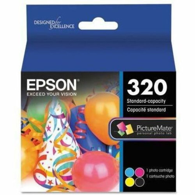 EPSON AMERICA INC. T320P Epson T320P Original Inkjet Ink Cartridge/Paper Kit - Black, Cyan, Magenta, Yellow - 4 / Pack - 100 Photos EPSON AMERICA INC. T320P Epson T320P Original Inkjet Ink Cartridge/Paper Kit - Black, Cyan, Magenta, Yellow - 4 / Pack - 100 Photos