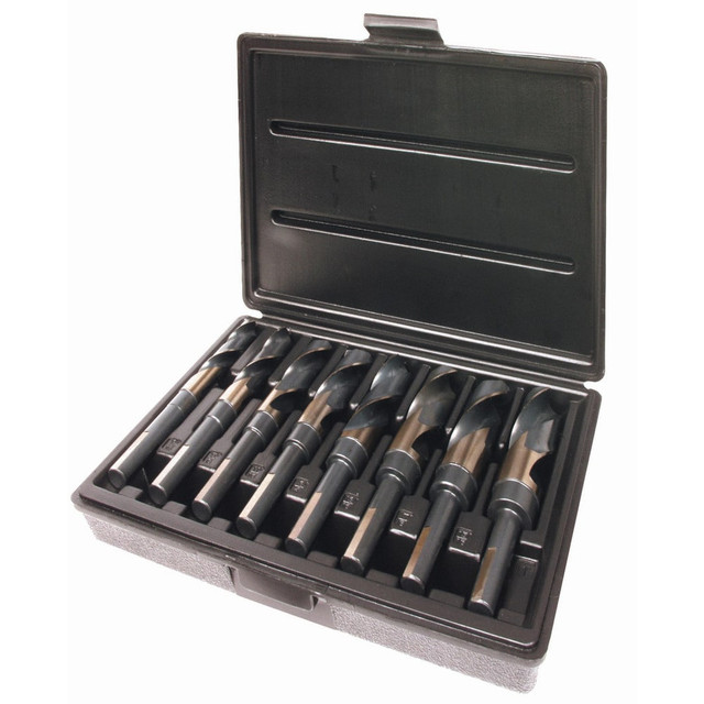 Triumph Twist Drill 090596 Drill Bit Set:  Reduced Shank Drill Bits,  8.0 Pc,  1.0000" Drill Bit Size,  118 deg, High-Speed Steel