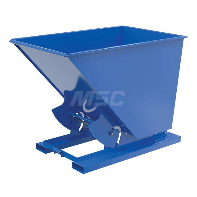 Vestil D-150-MD-NB Stationary Tilt Hopper: 4,000 lb Capacity, 43" Wide, 69" Long, 52" High