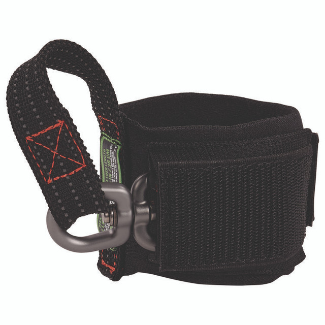 TENACIOUS HOLDINGS, INC. ergodyne® 19084 Squids 3122 Pull-On Wrist Tool Lanyard with Carabiner Anchor, 5 lb Max Working Capacity, 7" Long, Black