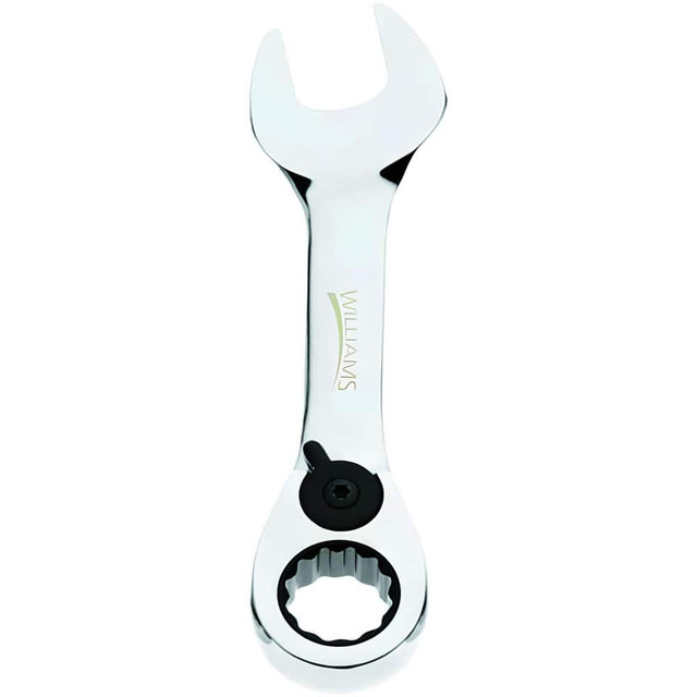 Williams JHW1209MRCS Combination Wrenches; Size (mm): 9 ; Type: Reversible Ratcheting Combination Wrench ; Finish: Polished Chrome ; Head Type: Combination ; Box End Type: 12-Point ; Handle Type: Stubby