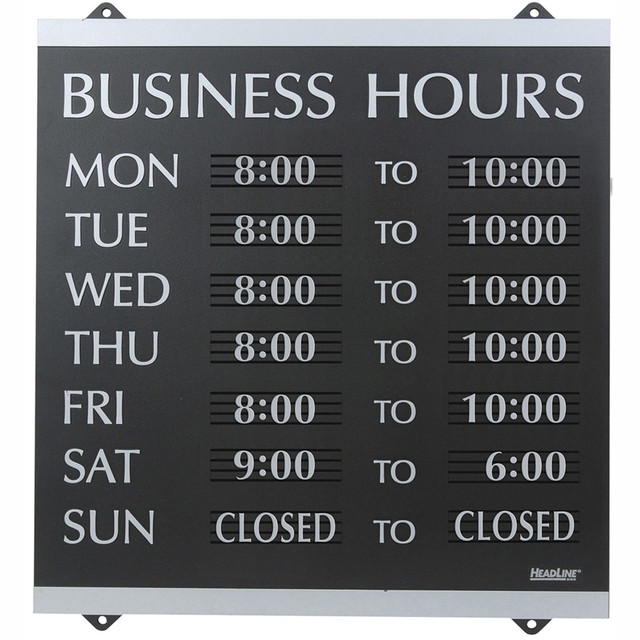 U.S. STAMP & SIGN U.S. Stamp &amp; Sign 4247 U.S. Stamp & Sign Century Series "Business Hours" Sign, 14inH x 13inW