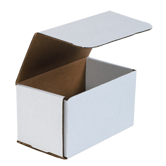 B O X MANAGEMENT, INC. M744 Partners Brand White Corrugated Mailers, 7in x 4in x 4in, Pack Of 50 B O X MANAGEMENT, INC. M744 Partners Brand White Corrugated Mailers, 7in x 4in x 4in, Pack Of 50