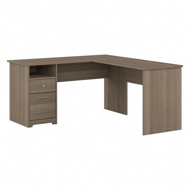 BUSH INDUSTRIES INC. CAB044AG Bush Business Furniture Cabot 60inW L-Shaped Corner Desk With Drawers, Ash Gray, Standard Delivery