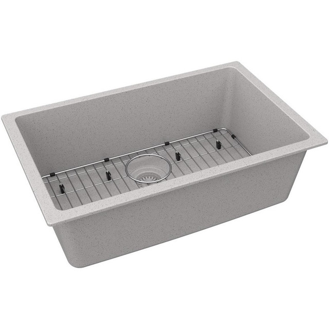 ELKAY. ELGRU13022GS0C Sinks; Type: Undermount ; Mounting Location: Countertop ; Number Of Bowls: 1 ; Material: Quartz ; Faucet Included: No ; Faucet Type: No Faucet