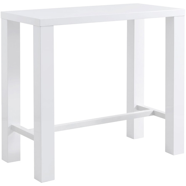 EURO STYLE, INC. Eurostyle 19706WHT-KIT  Abby Bar Table, 42inH x 47inW x 23-1/2inD, High Gloss White