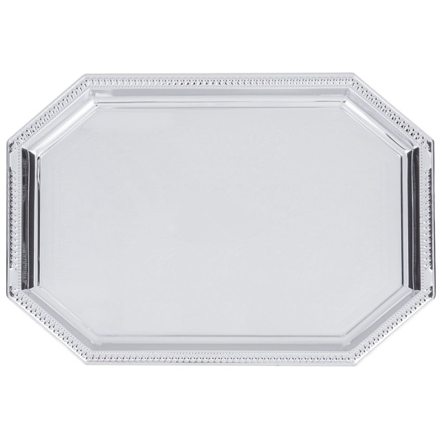 CARLISLE SANITARY MAINTENANCE PRODUCTS Hoffman CH92247261  Octagonal Metal Catering Trays, 17-1/8in x 11-3/4in, Set Of 6 Trays