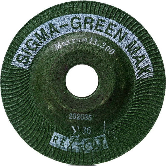 Rex Cut Abrasives 739153 Depressed-Center Wheels; Wheel Diameter (Inch): 7 ; Wheel Thickness (Inch): 1/4 ; Hole Thread Size: 5/8-11 ; Wheel Type: Type 27 ; Abrasive Material: Aluminum Oxide; Zirconium ; Grit: 36