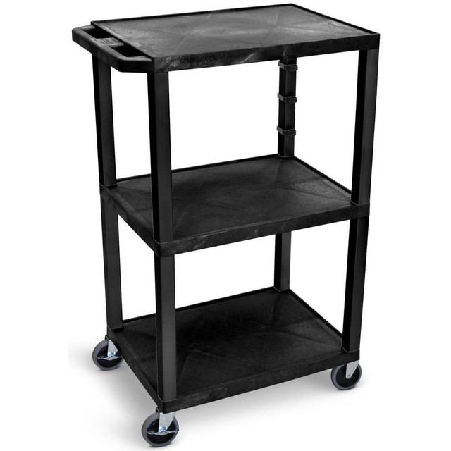 Luxor UCPL1E Carts; Cart Type: Utility Cart ; Caster Type: Stem Caster ; Caster Configuration: Swivel with Brake ; Caster Mount Type: Replaceable ; Brake Type: Wheel Brake ; Assembly: Assembly Required