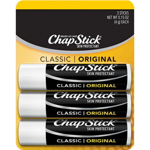 PFIZER CONSUMER HEALTHCARE ChapStick GKC70130  Classic Lip Balms, Original, 0.15 Oz, Pack Of 3 Sticks