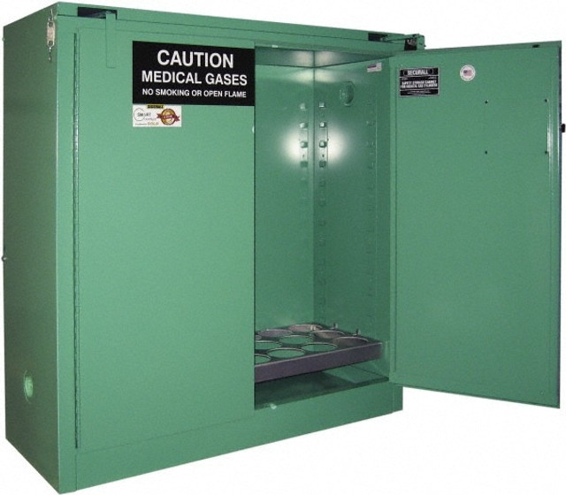 Securall Cabinets MG321P Flammable & Hazardous Storage Cabinets: 2 Door, Self Closing, Green