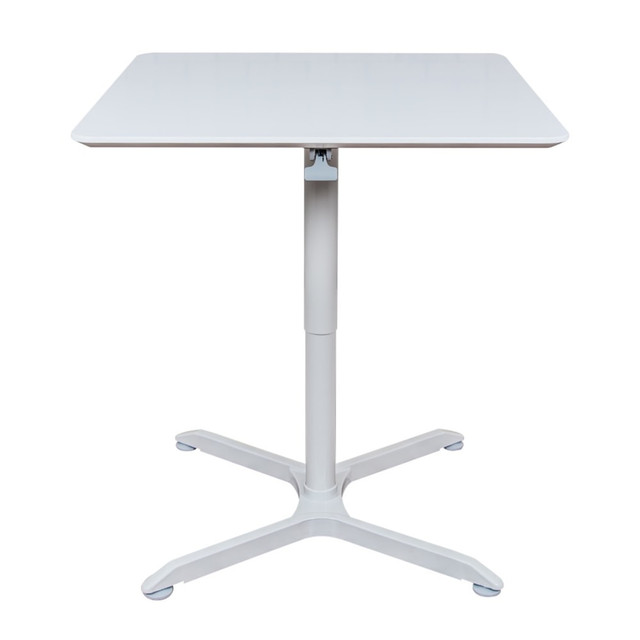 H. WILSON COMPANY LX-PNADJ-36SQ Luxor Square Cafe Table, 42-7/16inH x 36inW x 36inD, White