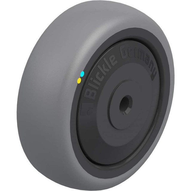 Blickle 601435 Caster Wheels; Wheel Type: Rigid; Swivel ; Load Capacity: 110 ; Bearing Type: Ball ; Wheel Core Material: Polypropylene ; Wheel Material: Rubber ; Wheel Color: Gray