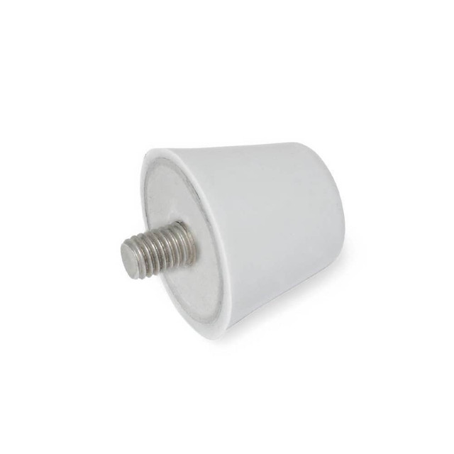 J.W. Winco 256-19-M5-10-55 Vibration Isolators; Isolator Type: Plate/Stud ; Insert Material: Stainless Steel ; Isolator Material: Perbunan (NBR) ; Maximum Load Capacity: 250.00N ; Top Diameter: 19.00 ; Bottom Diameter: 12