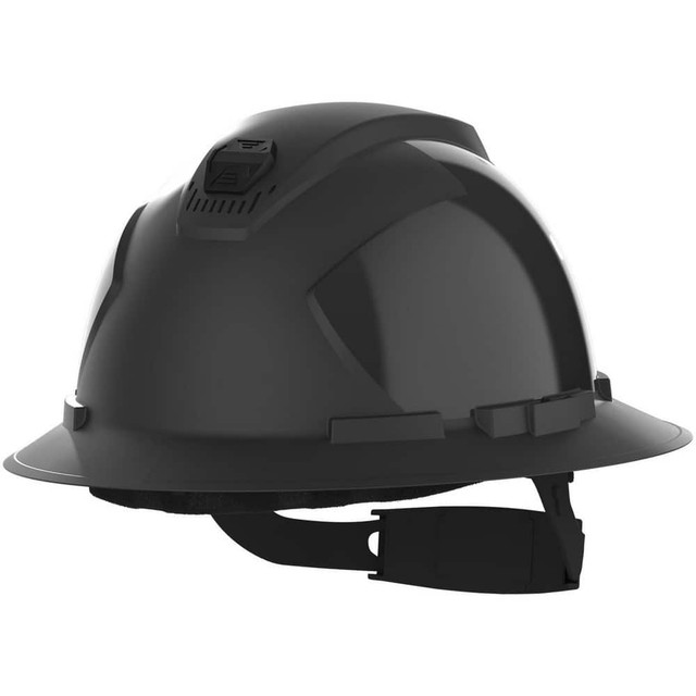 HexArmor. 16-22007 Hard Hats; Hard Hat Style: Full Brim ; Color: Black ; Adjustment Type: Ratchet; Adjustable ; Application: Construction; Energy Company; Impact-Resistant; Water-Resistant ; Material: ABS ; ANSI Type: ANSI/ISEA Z89.1; I