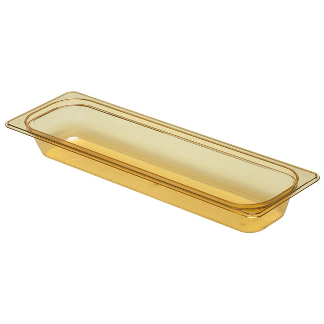 CAMBRO MFG. CO. Cambro 22LPHP150  H-Pan High-Heat GN 1/2 Long Food Pans, 2-1/2inH x 6-3/8inW x 20-7/8inD, Amber, Pack Of 6 Pans