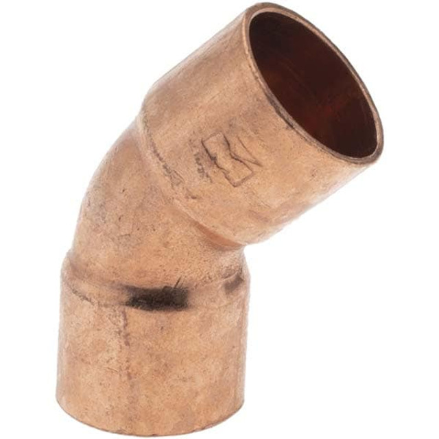 Mueller Industries 15804 Wrot Copper Pipe 45 ° Elbow: 1/2" Fitting, FTG x C