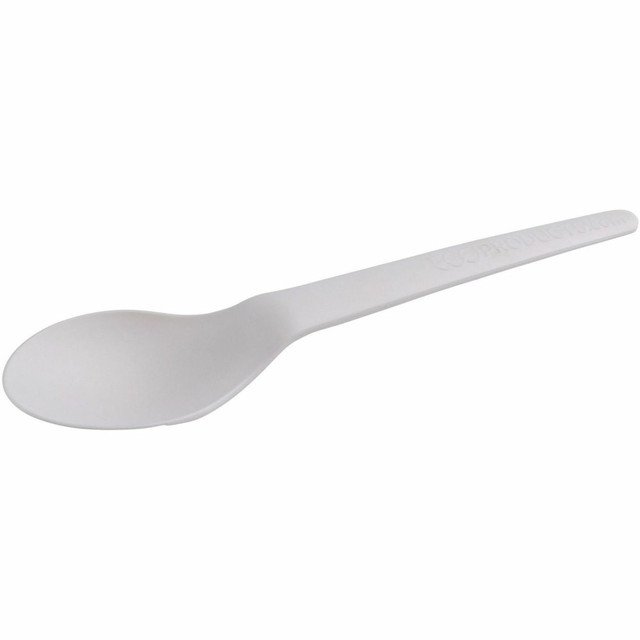 WADDINGTON NORTH AMERICA INC. EP-SO13 Eco-Products 6in Plantware High-heat Spoons - 1 Piece(s) - 20/Carton - Spoon - 1 x Spoon - Disposable - Pearl White