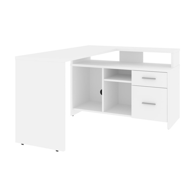 BESTAR INC. 115860-000017 Bestar Equinox 57inW L-Shaped Corner Desk, White