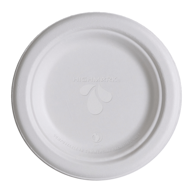 OFFICE DEPOT EP-P013-Z00297PK Highmark ECO Compostable Sugarcane Paper Plates, 6in, White, Pack Of 50 OFFICE DEPOT EP-P013-Z00297PK Highmark ECO Compostable Sugarcane Paper Plates, 6in, White, Pack Of 50