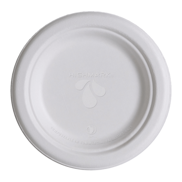OFFICE DEPOT EP-P013-Z00297PK Highmark ECO Compostable Sugarcane Paper Plates, 6in, White, Pack Of 50 OFFICE DEPOT EP-P013-Z00297PK Highmark ECO Compostable Sugarcane Paper Plates, 6in, White, Pack Of 50