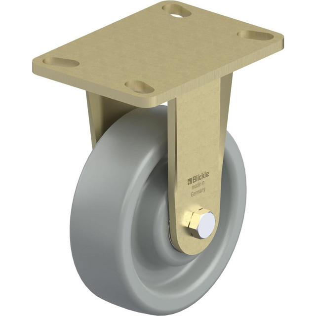 Blickle 910157 Top Plate Casters; Mount Type: Plate ; Number of Wheels: 1.000 ; Wheel Diameter (Inch): 5 ; Wheel Material: Rubber ; Wheel Width (Inch): 2-1/16 ; Wheel Color: Black