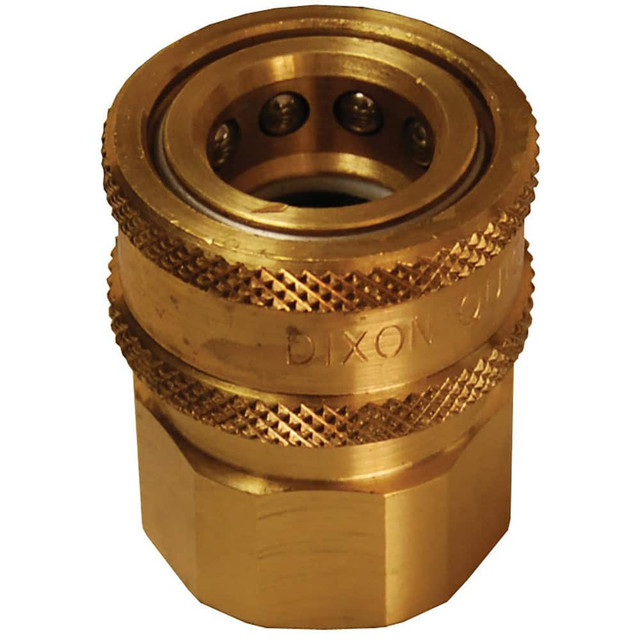 Dixon Valve & Coupling 6VF6-B-E Hydraulic Hose Fittings & Couplings; Type: V-Series Unvalved Female Coupler ; Fitting Type: Coupler ; Hose Inside Diameter (Decimal Inch): 0.7500 ; Hose Size: 3/4 ; Material: Brass ; Thread Type: NPTF