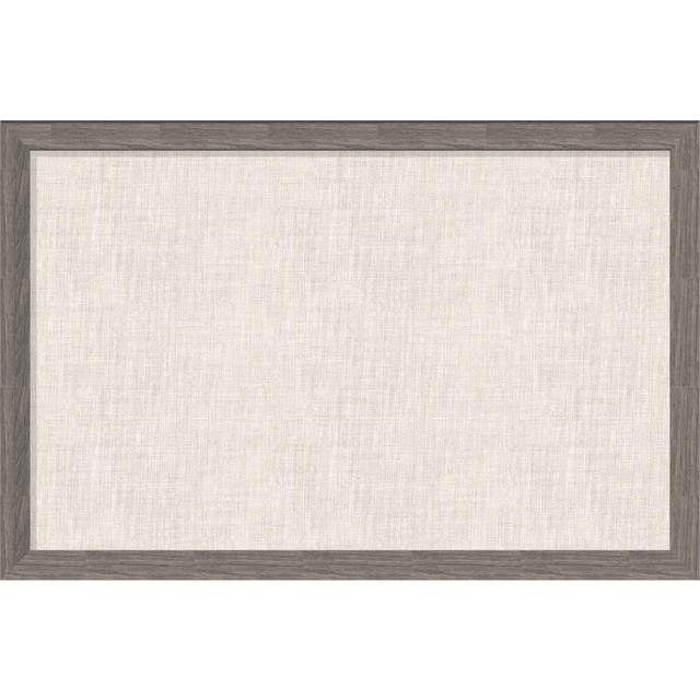UBRANDS, LLC 4891U00-01 U Brands Linen Bulletin Board, 35in X 23in, Brown Rustic Wood Decor Frame