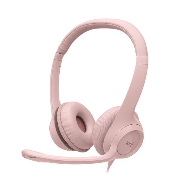 LOGITECH 981-001280 H390 Wired On-Ear Headset For PC/Laptop, Rose, 981-001280 LOGITECH 981-001280 H390 Wired On-Ear Headset For PC/Laptop, Rose, 981-001280