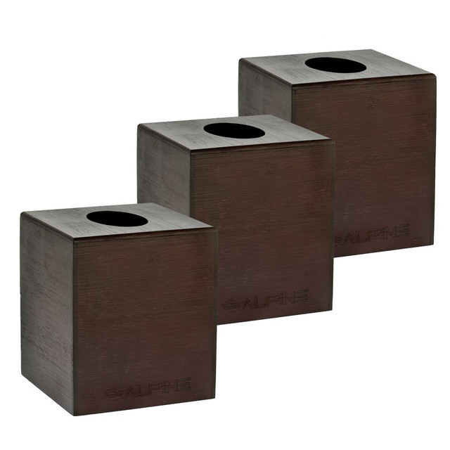 ADIR CORP. ALP405-ESP-3PK Alpine Wooden Tissue Box Covers, 6-1/4in x 5-1/2in x 5-1/2in, Espresso, Pack Of 3 Covers ADIR CORP. ALP405-ESP-3PK Alpine Wooden Tissue Box Covers, 6-1/4in x 5-1/2in x 5-1/2in, Espresso, Pack Of 3 Covers