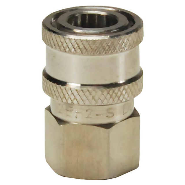 Dixon Valve & Coupling 8EF8-S Hydraulic Hose Fittings & Couplings; Type: E-Series Straight Through Female Threaded Coupler ; Fitting Type: Coupler ; Hose Inside Diameter (Decimal Inch): 1.0000 ; Hose Size: 1 ; Material: Stainless Steel ; Thread Type: