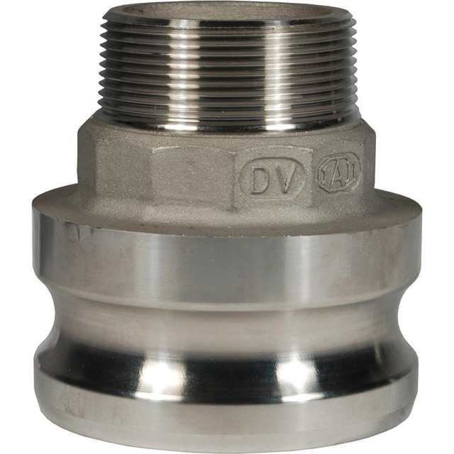 Dixon Valve & Coupling 4030-F-SS Suction & Discharge Hose Couplings; Type: 4 x 3 Type F Jump Size Adapter ; Coupling Type: Cam & Groove ; Coupling Descriptor: Jump Size Adapter x MNPT ; Material: Stainless Steel ; Coupler Size (Fractional Inch): 4 ; 