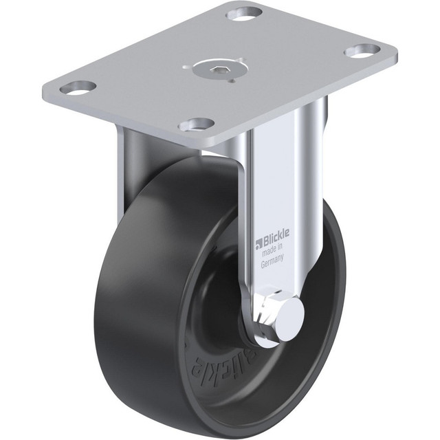 Blickle 913605 Top Plate Casters; Mount Type: Plate ; Number of Wheels: 1.000 ; Wheel Diameter (Inch): 5 ; Wheel Material: Rubber ; Wheel Width (Inch): 1-1/4 ; Wheel Color: Gray