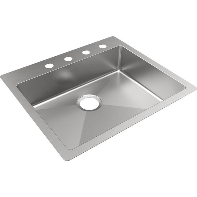 ELKAY. ECTSRAD2522604 Sinks; Type: Dropin; Undermount ; Mounting Location: Countertop ; Number Of Bowls: 1 ; Material: Stainless Steel ; Faucet Included: No ; Faucet Type: No Faucet