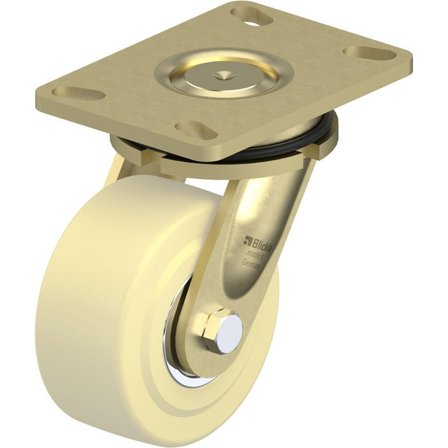 Blickle 910503 Top Plate Casters; Mount Type: Plate ; Number of Wheels: 1.000 ; Wheel Diameter (Inch): 5 ; Wheel Material: Synthetic ; Wheel Width (Inch): 2-3/16 ; Wheel Color: Natural Beige