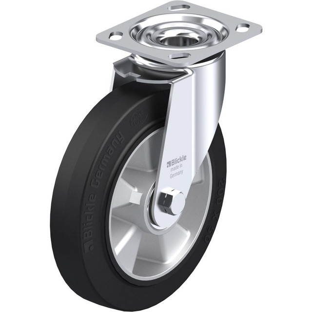 Blickle 906281 Top Plate Casters; Mount Type: Plate ; Number of Wheels: 1.000 ; Wheel Diameter (Inch): 6-5/16 ; Wheel Material: Polyurethane ; Wheel Width (Inch): 1-9/16 ; Wheel Color: Dark Gray