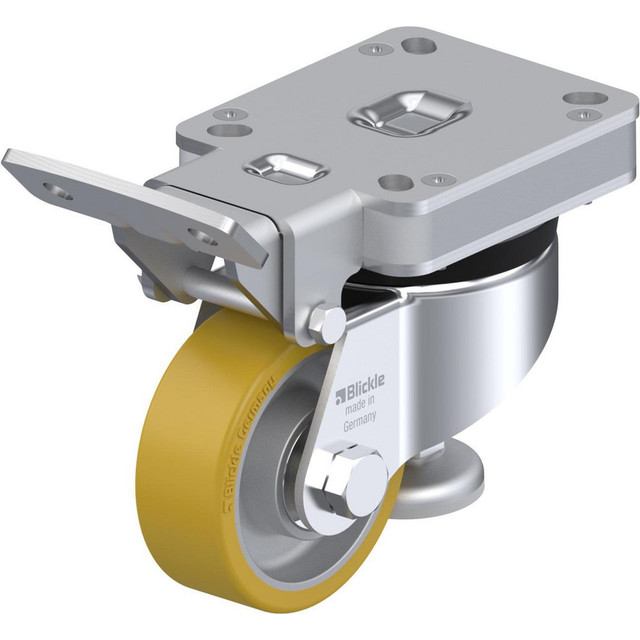 Blickle 889813 Specialty Casters; Mount Type: Plate ; Style: Double Ball ; Wheel Type: Tread on Core ; Bearing Type: Ball ; Wheel Diameter: 3.125 ; Wheel Width: 1.1875