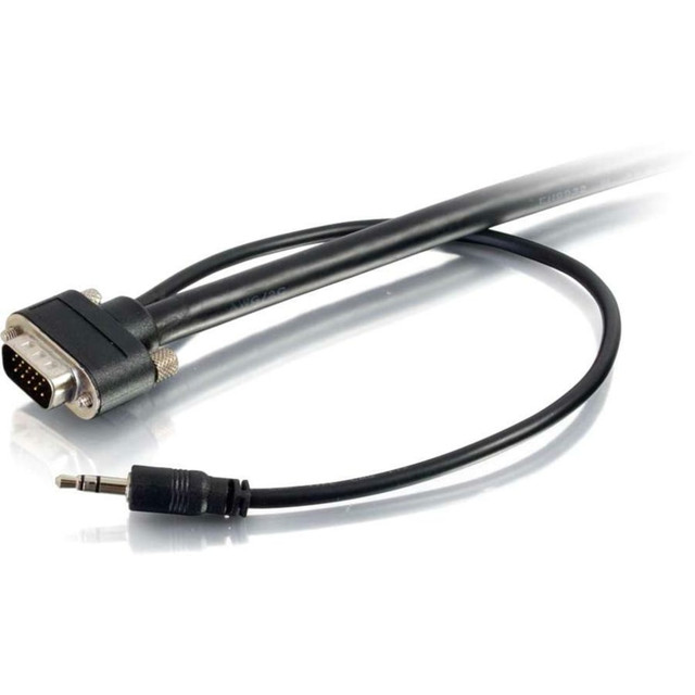 LASTAR INC. 50229 C2G 35ft VGA Video + 3.5mm AUX Stereo Audio Cable - In Wall CMG-Rated - M/M - 35 ft Mini-phone/VGA A/V Cable for Audio/Video Device - First End: 15-pin HD-15 - Male, Mini-phone Audio - Male LASTAR INC. 50229 C2G 35ft VGA Video + 3.5mm AUX Stereo Audio Cable - In Wall CMG-Rated - M/M - 35 ft Mini-phone/VGA A/V Cable for Audio/Video Device - First End: 15-pin HD-15 - Male, Mini-phone Audio - Male