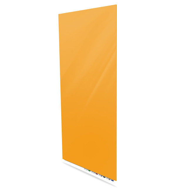 GHENT MANUFACTURING INC. ARIASM64MR Ghent Aria Low-Profile Magnetic Glass Whiteboard, 72in x 48in, Marigold