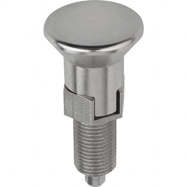 KIPP K0632.003206A5 1/2-13, 17mm Thread Length, 6mm Plunger Diam, Hardened Locking Pin Knob Handle Indexing Plunger