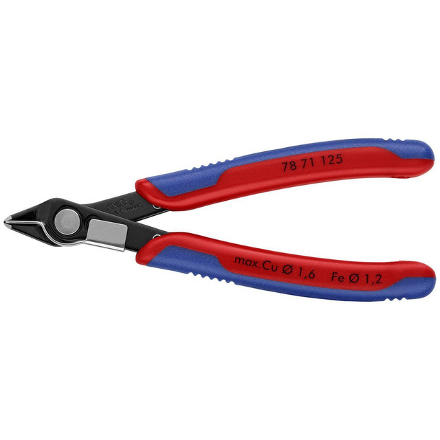 Knipex 78 71 125 Cutting Pliers; Insulated: No ; Overall Length (Inch): 5-1/2in ; Head Style: Cutter ; Cutting Style: Flush ; Handle Color: Red; Blue ; Overall Length Range: 4 to 6.9 in